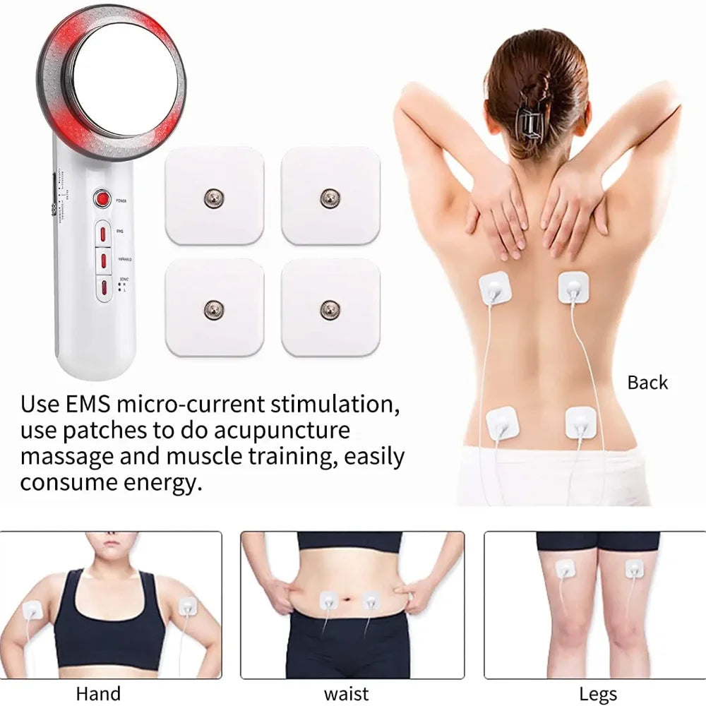 3-in-1 Ultrasonic Cavitation & EMS Slimming Massager