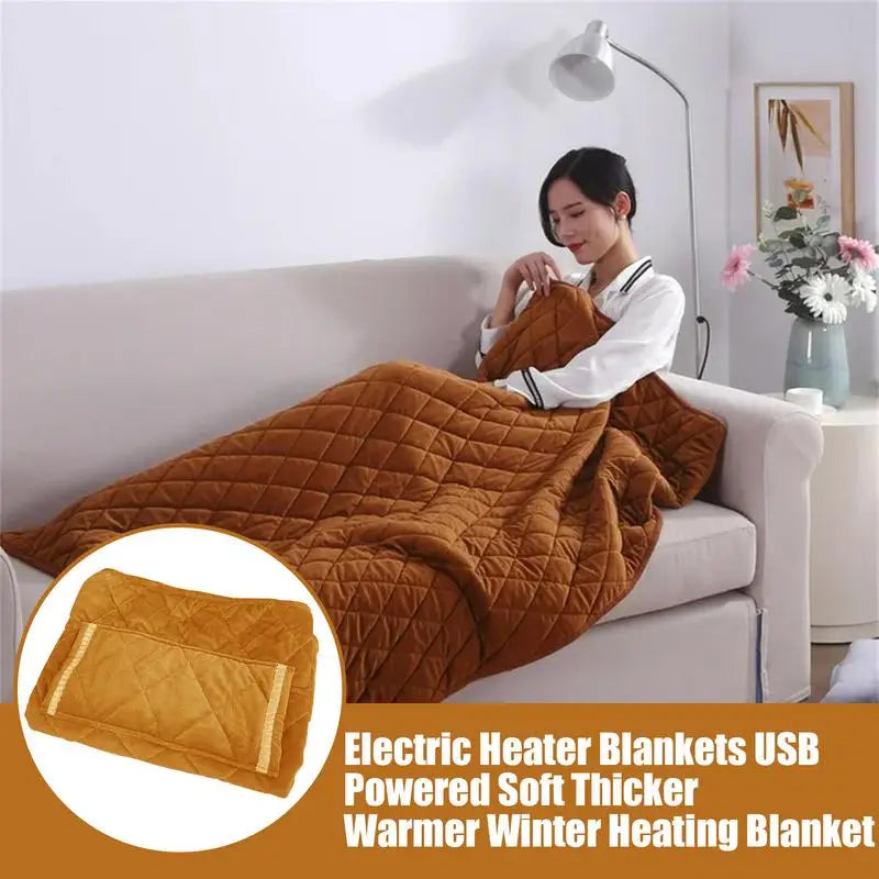 Winter Electric Heating Blanket with Pocket – USB Rechargeable
